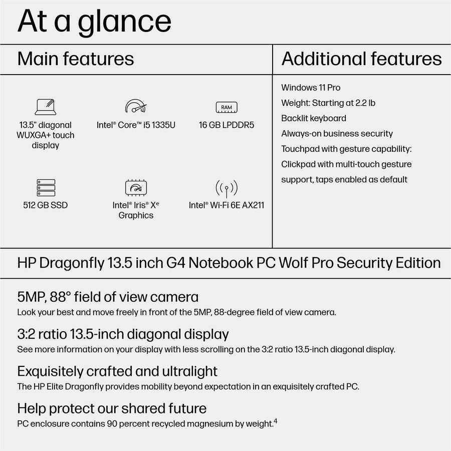 HP Dragonfly G4 13.5 HP Dragonfly G4 13.5